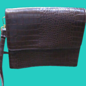 Small Brown Vegan Leather Shoulder Strap Purse